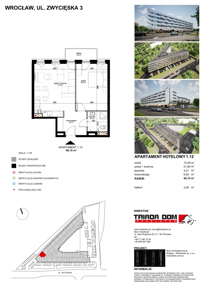 Apartament 1.12 (z najemcą)